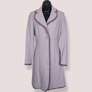 Enjoy Violet Viscose & Wool Knit Coat